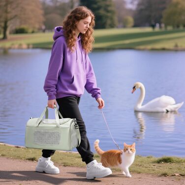 Транспортна переноска для котів та собак великих порід, 13 кг, 53x36x34 см, зелена