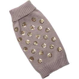 В'язаний пуловер для собак Angoily - теплий одяг для домашніх тварин, зимова колекція, великий дизайн, зручний для собак сірого кольору