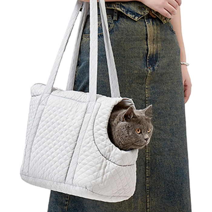 Транспортувальна сумка для собак та котів | Бавовняна переноска для цуценят та малих собак - легка, з кишенями