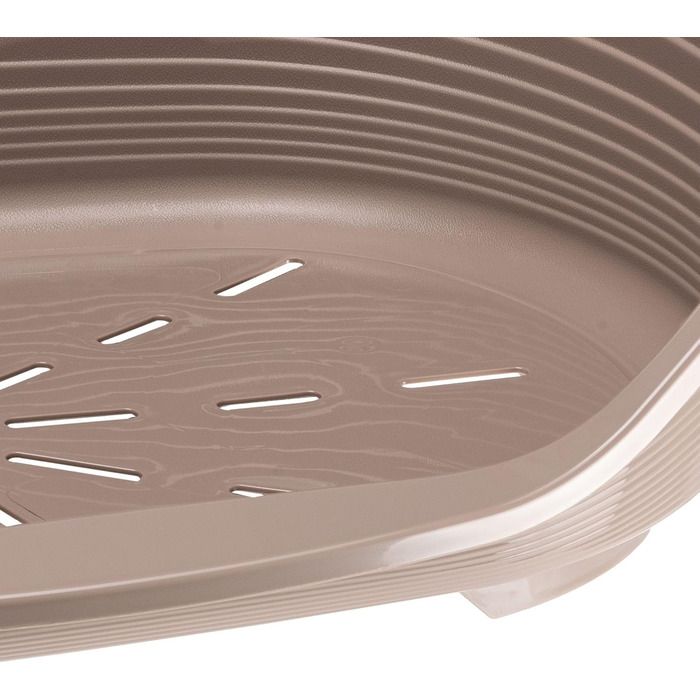 Крізьлювальне ліжко для собак та котів Ferplast Siesta Deluxe, пластикове, середнє, 74x48x25 см, сірий, миється, антиковзаюче