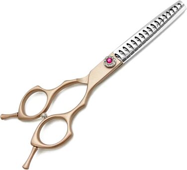 Набір професійних ножиць для грумінгу собак, 7 дюймів: прямі, вигнуті, ножиці для розрідження (40%-50%) та ножиці-секатори (60%-70%)