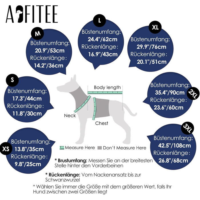Зимовий водонепроникний теплий зимовий одяг для собак AOFITEE, великі породи, з кріпленням для повідка, флісова жилетка, вітронепроникний, для німецьких вівчарок, синій, 3XL, темно-синій