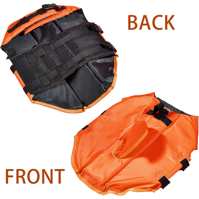 Костюм для плавання собак Chwimmwete Hai Hunde, яскравий, як акула (Помаранчевий, M)