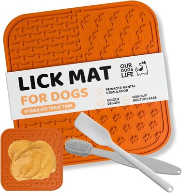 Лежанка-іграшка для собак з присоскою, розчищувачем та щіткою. Антистрес, антиковзаюча, стимулююча, легко миється.