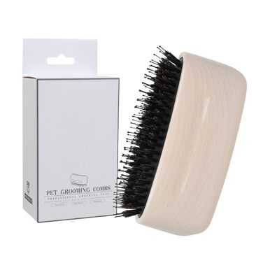 Щітка для котів, вичісувальний гребінь - аксесуари для догляду за шерстю, довгошерстих порід, цуценят, кошенят, щоденний догляд, для активного відпочинку, ветеринарів, професійний, білий