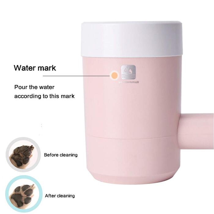 Миска для миття лап собакам Pet Clean, силіконова мийка для лап, щітка для лап, мийка для собак, портативна щітка для чищення тварин, мийка для лап собак і котів (рожева)