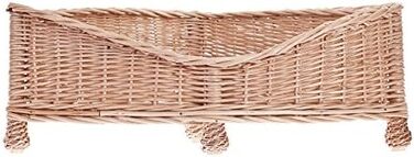 Лежанка для собак та котів з ротангу з м'яким матрацом, 53x53 см, H14/25