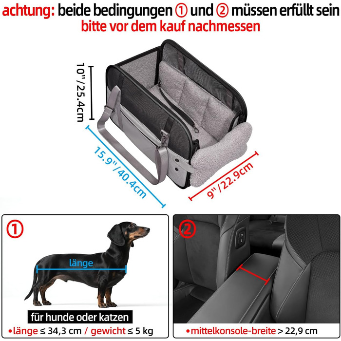 Транспортна сумка для собак та котів: для ветеринара, авто, літака. З подушкою та сталевим каркасом, до 6 кг (сіра)