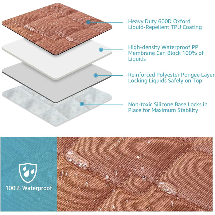 Захисний чохол на заднє сидіння для собак Lassie XL, автомобільна гамак для великих SUV та пікапів, сумісний з F150 F250/Chevrolet Silverado/Ram Pickup/GMC Sierra/Toyota Tundra та Crew Cab, коричневий