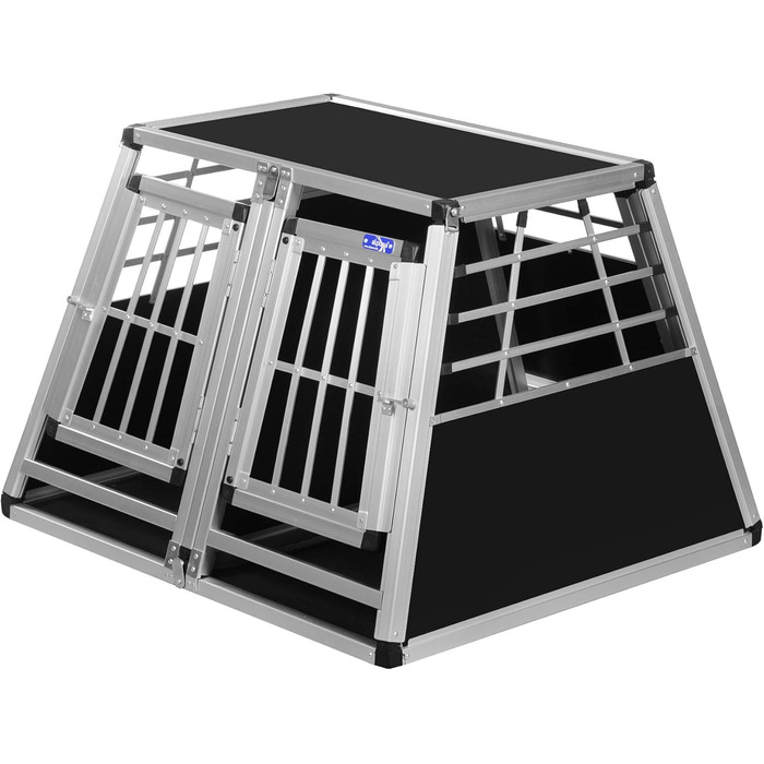 Транспортна переноска для собак Transportbox N23, алюмінієва, 82x90x63 см, з перегородкою та аварійним виходом