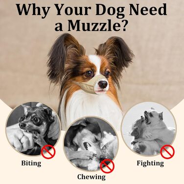 Майзерзон Намордник для собак з короткою мордою, м'який, для Чихуахуа, Ші-тцу, Американського Буллі, Боксера, цуценят, для грумінгу, до ветеринара, запобігає укусам, хакі, XXS (діаметр морди 3.5-4.25