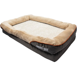 Ортопедичне ліжко для собак Emmi-pet, велике, 120x85x25 см, м'яке та зручне, нековзне, дихаюче, пране, адаптується до форми тіла