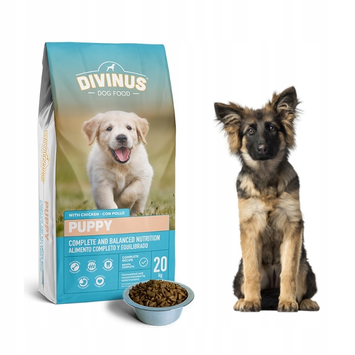 Сухий корм Divinus для цуценят з куркою, високобілковий, 20 кг
