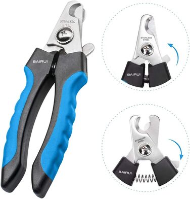 Професійний кусачки для обрізання кігтів собак та котів з пилочкою (блакитний)