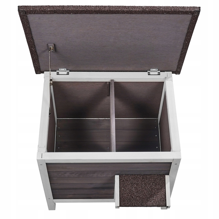 Дерев'яний будинок для кота VEVOR (61x50,8x53,5 см) — вулична будка для котів