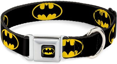 Нашийник для собак Buckle Down з пряжкою-ременем безпеки, Batman, ширина 2,5 см, на шию 38-66 см, розмір L