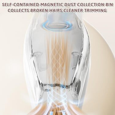 Професійний триммер для собак з пилососом та LED-підсвічуванням. Триммер для догляду за лапами, вухами, обличчям собак та котів (білий)