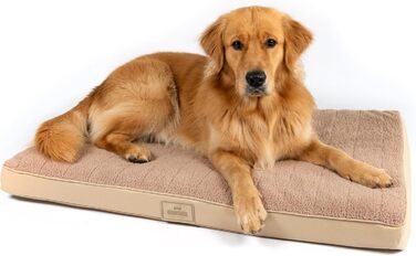 Килимок для собак середніх порід 100x65x9 см, м'який, миючий, бежевий