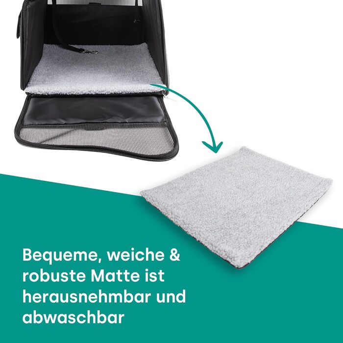 Транспортна сумка для собак та котів Emmi-Pet, складана та портативна переноска до 9 кг, з оксфордської тканини, водонепроникна сумка для собак та котів для автомобіля, поїздів та подорожей, Travel Bag 41,5 x 32 x 30 см