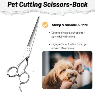 Професійна шерсть для собак 7 дюймів, японська сталь VG10, безшумна заточка, безпечна та гостра