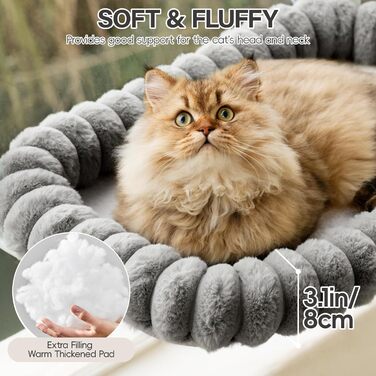 Крісло-лежанка для котів EDAGNY на вікно, м'яке, знімний поворотний чохол, сталеве шасі, до 18 кг (зелений, сірий)