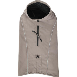 Тепла куртка для собак на холодну погоду, вітрозахисна з коміром, з відбиваючими елементами, міцна, для активного відпочинку (Коричнева/XS)