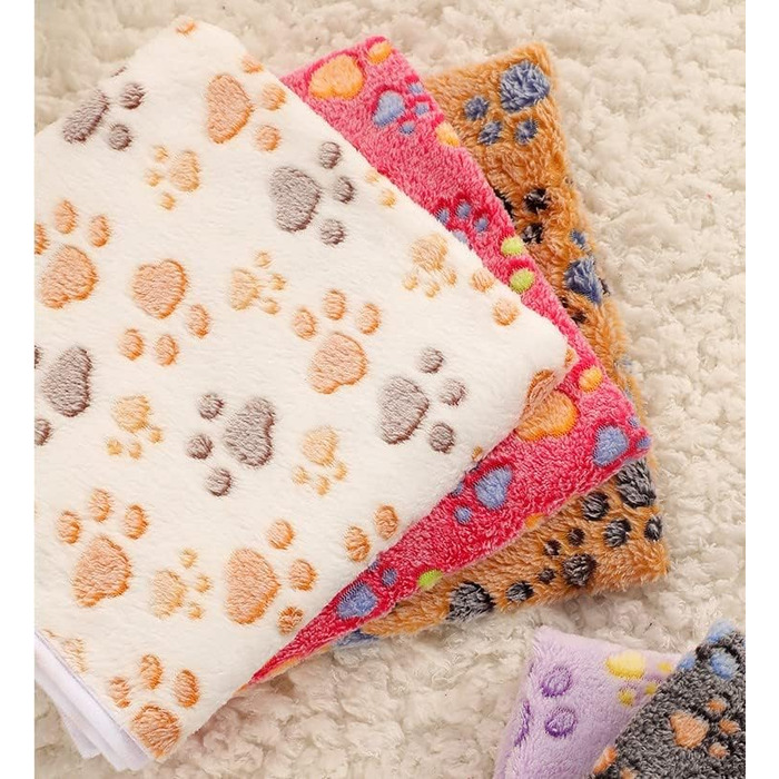 М'яка тепла ковдра для собак та котів з флісу, 50х70 см, бежева