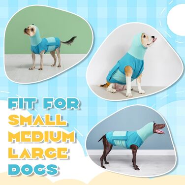 Подовжувач тривожності для собак Hoodie, теплий одяг для собак проти страху феєрверків, жилет для маленьких собак, антистресовий одяг з високим коміром, захист вух для собак, синій (XS)