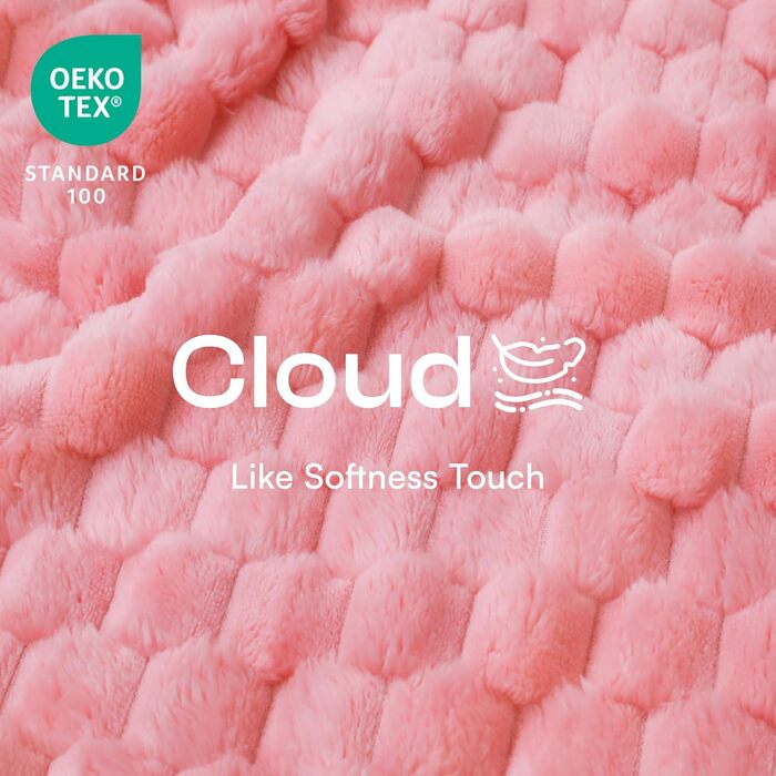 М'яка ковдра для собак та котів Luciphia, 3 шт. у наборі, фланель, 52x76 см, рожева