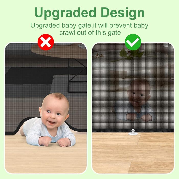 Захист для дверей MYPIN - висувна сітка, 0-140 см. Захист для собак, дітей. Чорний колір.