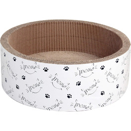 Кігтеточка для котів Dehner Lieblinge Scratch Circle з котячою м'ятою, діаметр 43 см, висота 15.5 см, з натурального картону, сертифікат FSC®