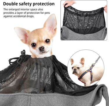 Сумка-переноска для собак Vrbabies, для маленьких собак та інших домашніх тварин до 5 кг, регульована, сітка, липучка, пряжки