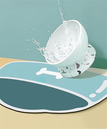 Нековзна килимок для годування собак GIBZ: водонепроникний, великий розмір 40x60 см, зелений