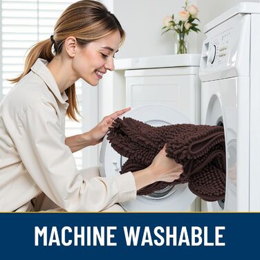 Килимок-підстилка для собак Smiry, ультрам'який, неслизький, миючий, швидковисихаючий, з джерсі, для великих, середніх та маленьких собак, Колір: Коричневий, Розмір: 122 x 76 x 3 см