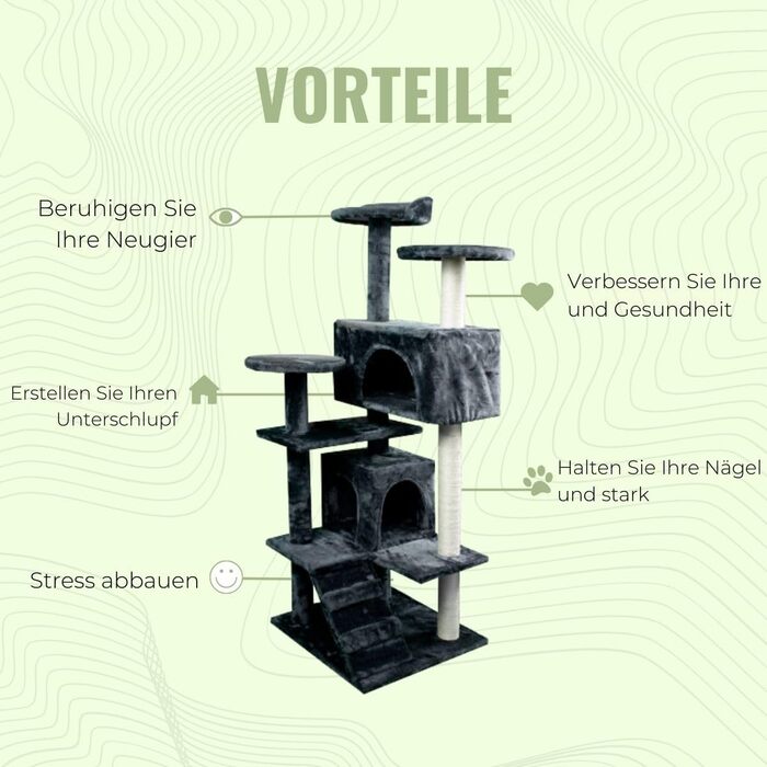 Дряпка для котів Mobiclinic Tico, 5 рівнів, до 10 кг, сіра, з платформами, іграшками та укриттями, сизаль