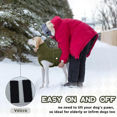 Зимовий теплий одяг для собак маленьких порід: куртка, жилет, теплий костюм для Чихуахуа, Звергшпіца, Йоркширського тер'єра (Армійний зелений, XS)