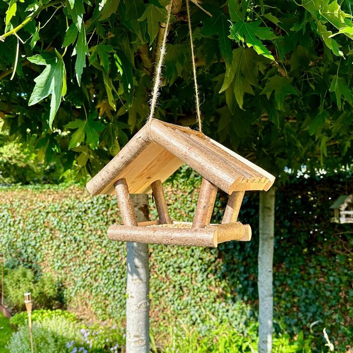 Пташник для саду GARTENETAGE: підвісний, вологостійкий, з горіха, для балкона та саду