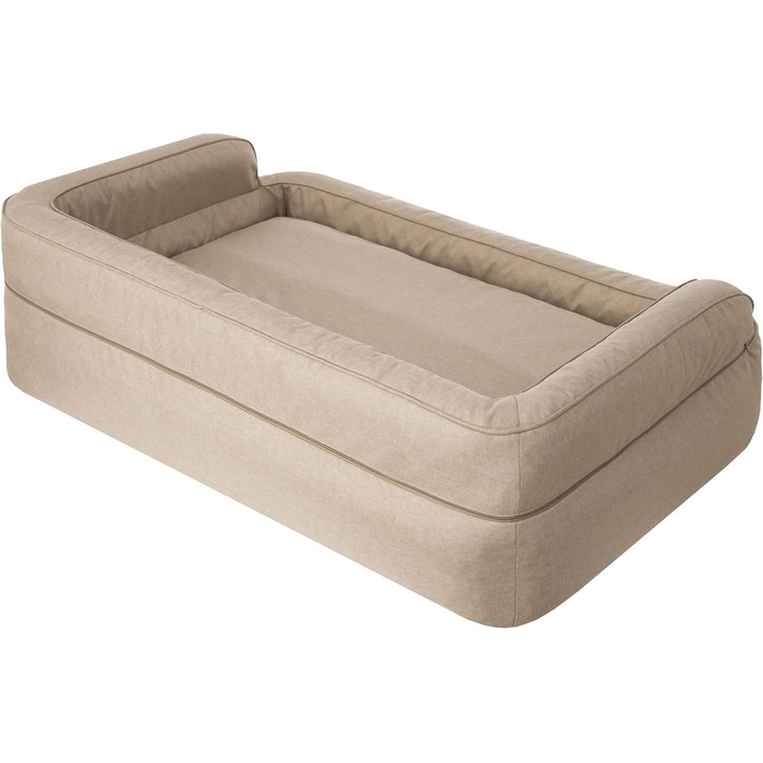 Ліжко для собак PillowPrim XXL 117x79 см, знімний чохол, бежеве, лежак для котів і собак, меблі для тварин