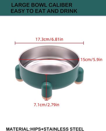 Набір мисок для котів та собак з нержавіючої сталі, 2 шт. (білий та зелений). Зручний дизайн, антиковзаюча основа, легко миються, для котів та маленьких собак