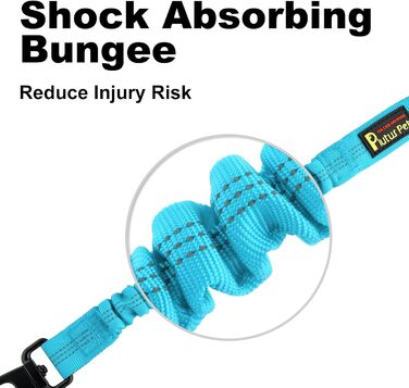 Автомобільний повідок для собак Plutus Pet: безпечний, регульований, з карабіном та світловідбиваючими елементами, блакитний