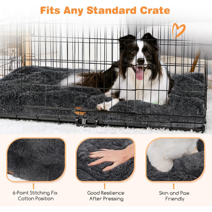 Крісло-ліжко для собак середніх порід Nobleza, м'яке, з довгим плюшем, з неслизьким дном, 80x50 см