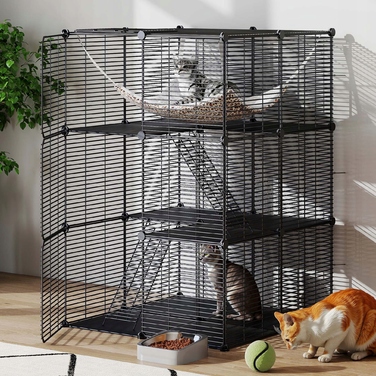 Будиночок для котів Balconera, чорний, квадратний, 104 см x 72 см x 140 см