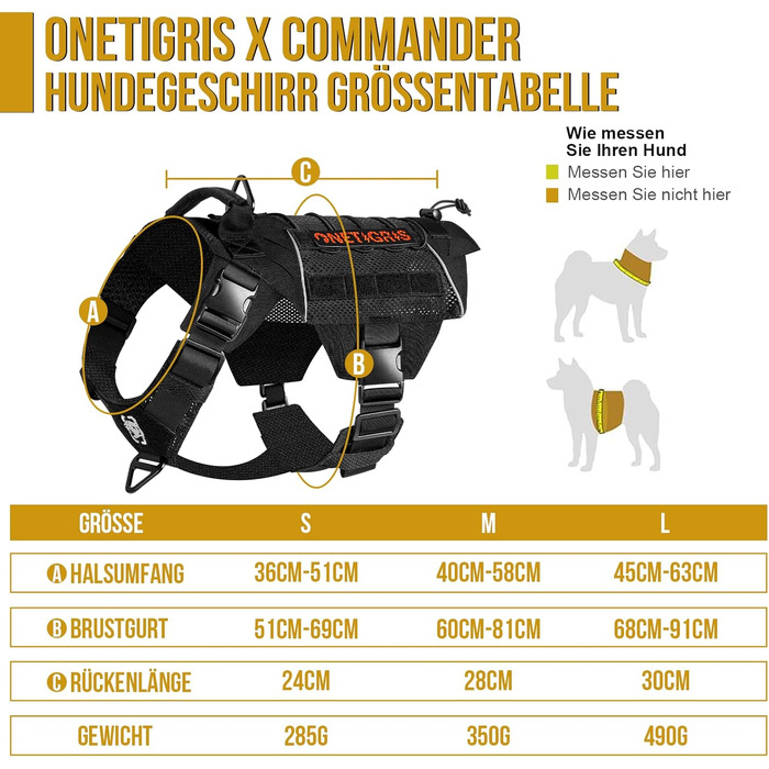 Тактична шлейка для собак OneTigris X Commander, нейлонова, з повітропроникною сіткою, відбивачами, металевими D-кільцями та ручкою для контролю
