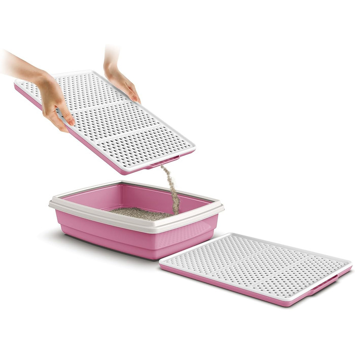 Килимок для котячого туалету Champion Rosa з антиковзаючою поверхнею, Made in Italy, 46x36x3 см