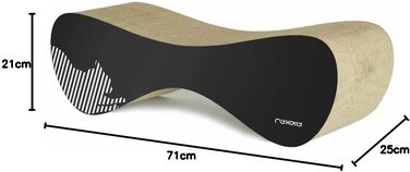 Котячий будиночок myKotty VIGO – міцний когтетоп для котів, 71x21x25 см, чорний