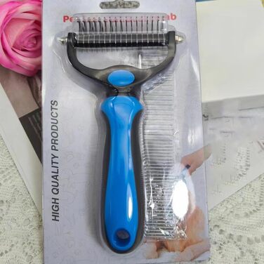 Щітка для видалення ковтунів для котів та собак, двостороння, для грумінгу та линьки шерсті | Професійний аксесуар для догляду за тваринами