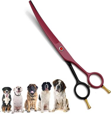 Набір професійних ножиць для собак та котів 4-в-1, включаючи ножиці для фінальної обробки, гребінець для грумінгу, з нержавіючої сталі 440C