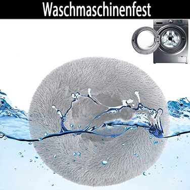 Ортопедичне ліжко для собак XL: кругле, миється, для великих і середніх собак. М'яке, антистрес, з ефектом пам'яті. Сіре ліжко-лежанка для собак, Лабрадорів та інших порід.