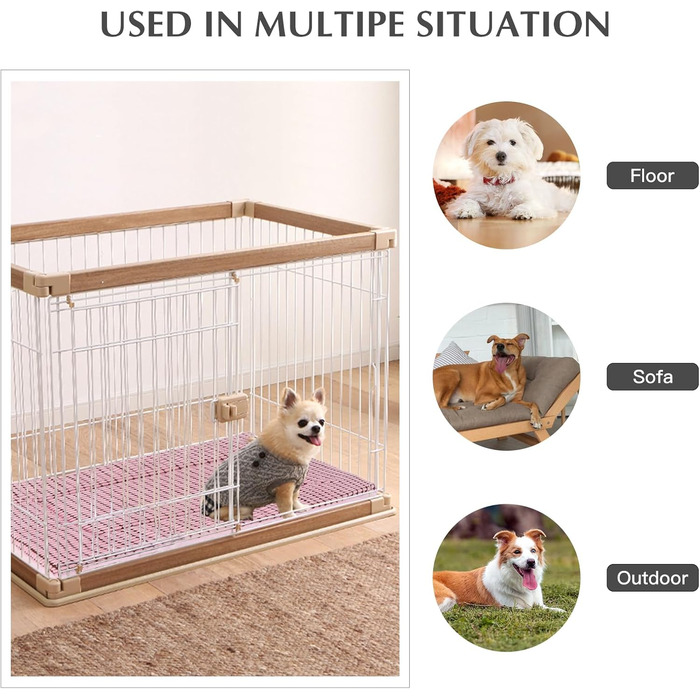 Ортопедичний лежак для собак BVAGSS, м'який килимок для собак, теплий лежак для собак маленьких, середніх та великих порід XH079 (60x45x4 см, рожевий)