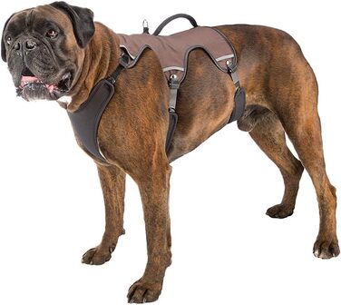 Шлейка для собак Ferplast ERGOTREKKING Large, чорна, велика, з 6 застібками, відбиваючими елементами та регулюванням, для грейхаундів